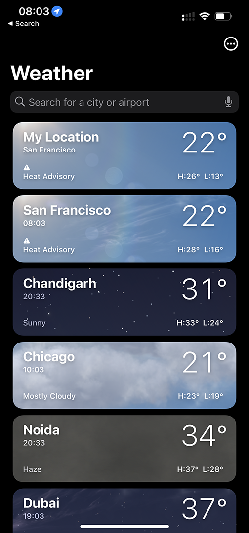 checking the weather